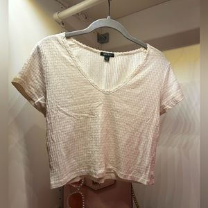 Wild Fable off white lace trim top